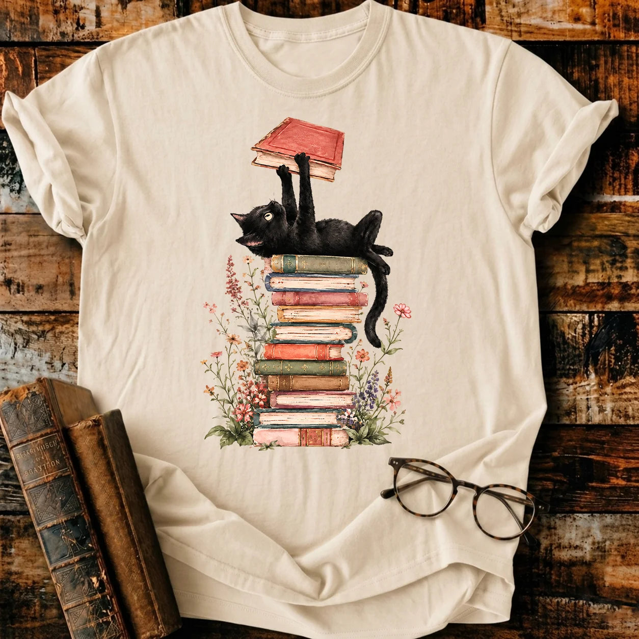 Literary Cat T-Shirt