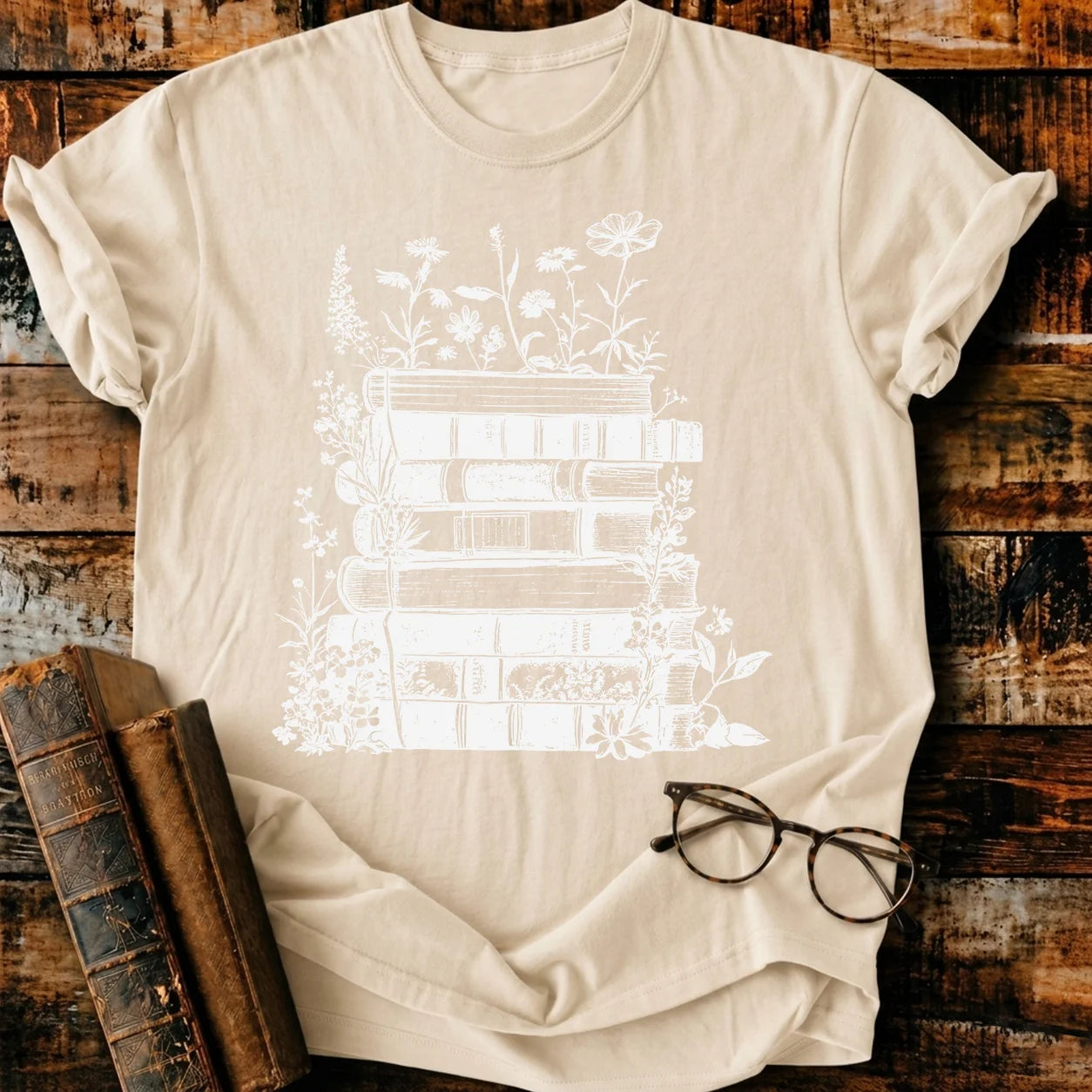 Vintage Book Bloom T-Shirt