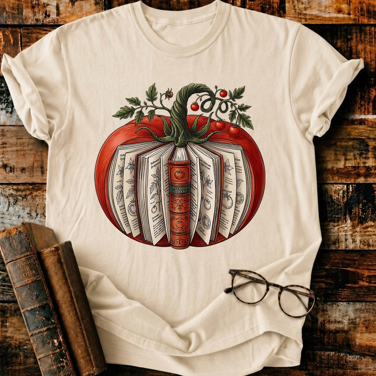 Vintage Tomato Book  T-Shirt