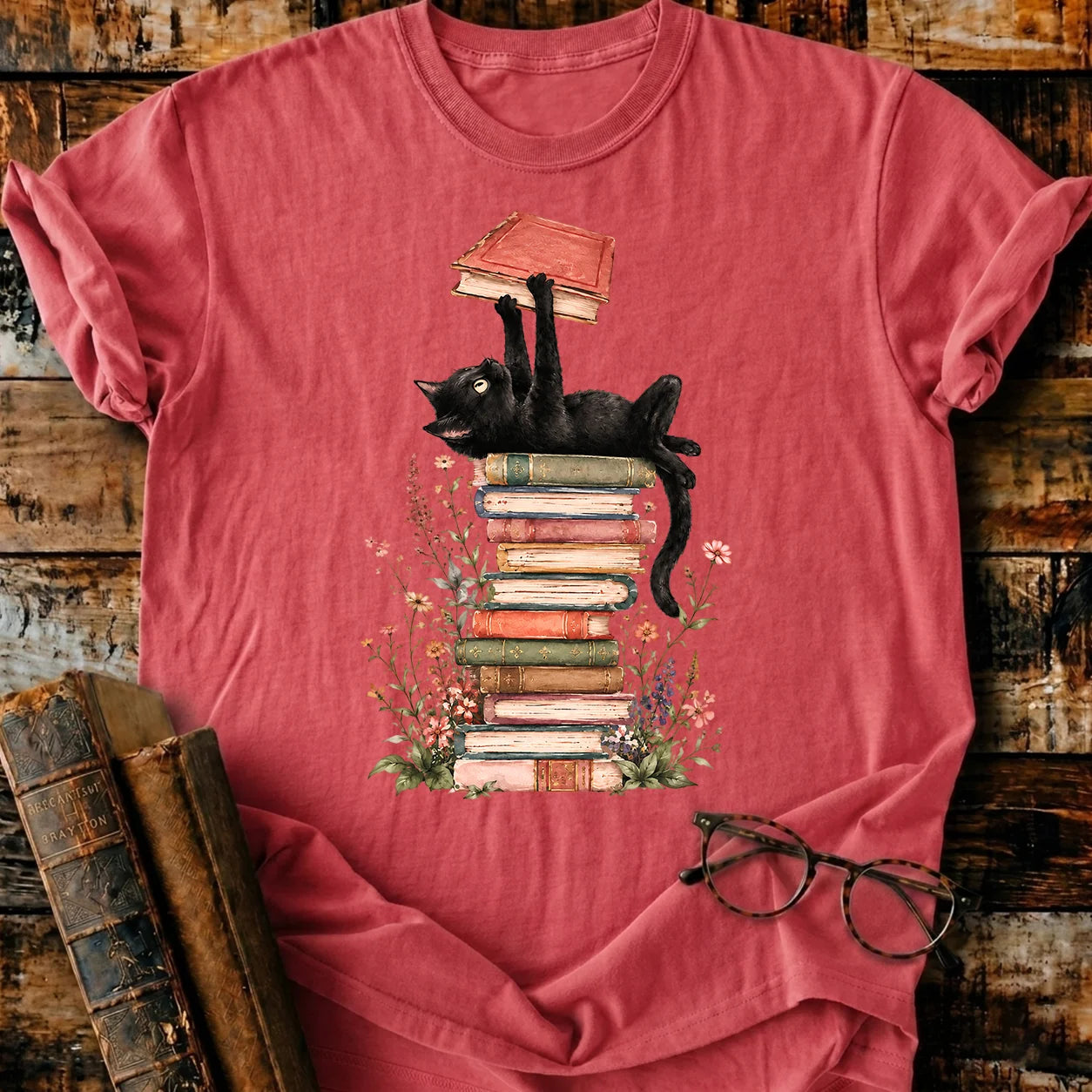Literary Cat T-Shirt
