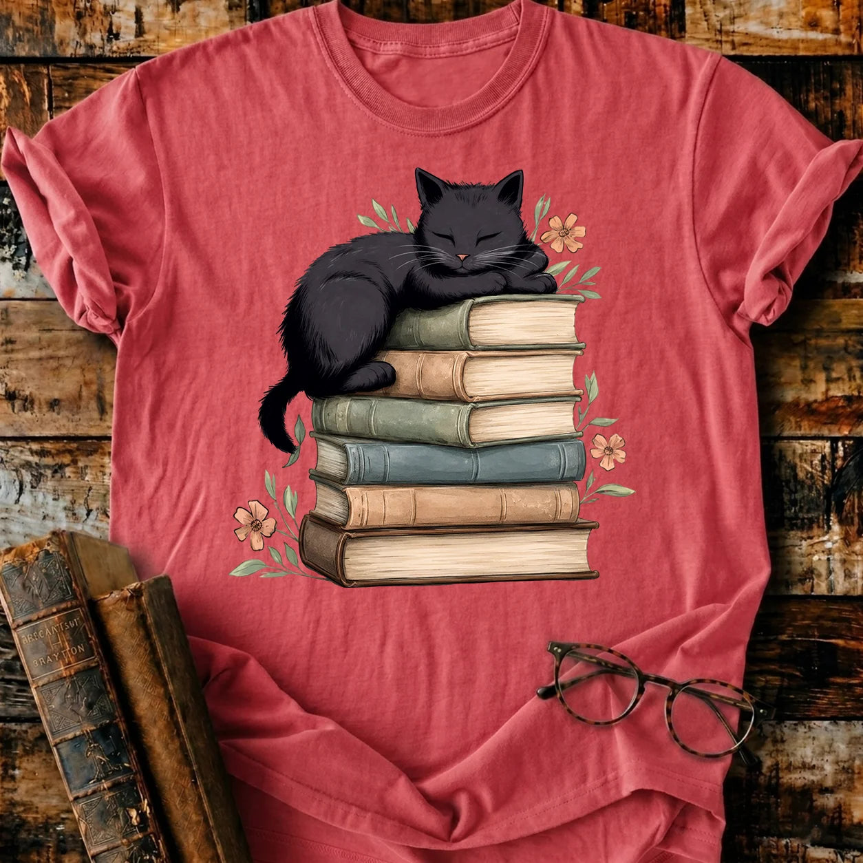 Black Cat Asleep T-Shirt