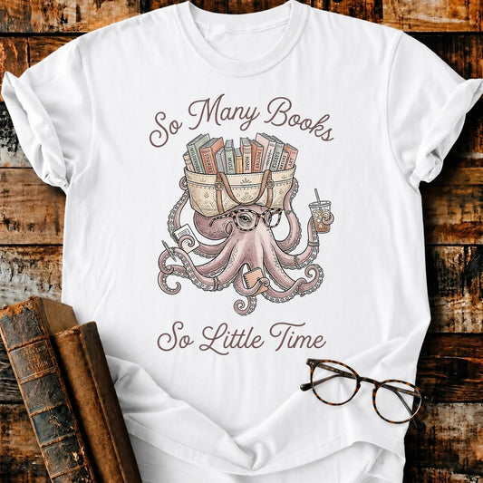 Octopus Many Books T-Shirt