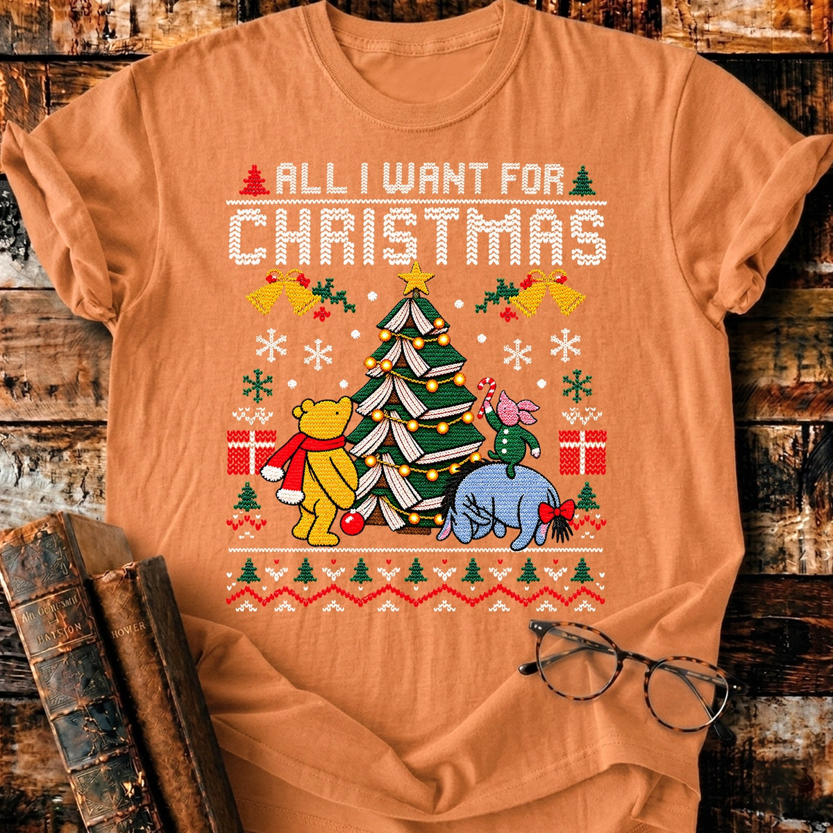 All I Want For Christmas Classic Pooh 1926 T-Shirt