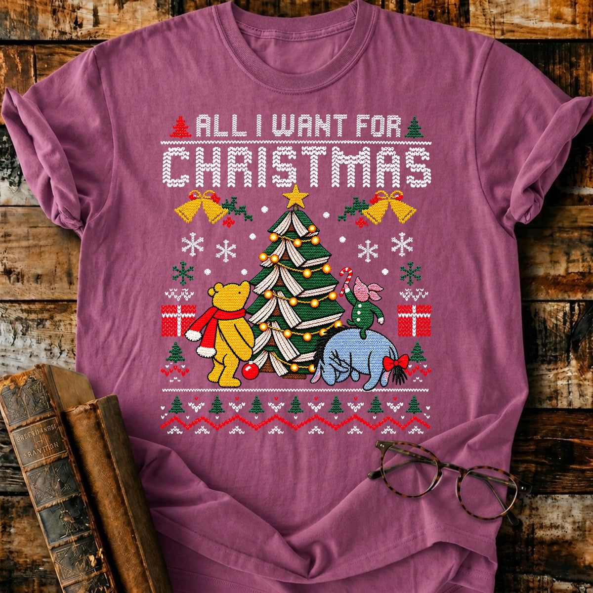 All I Want For Christmas Classic Pooh 1926 T-Shirt