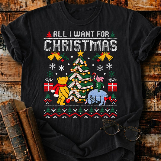 All I Want For Christmas Classic Pooh 1926 T-Shirt