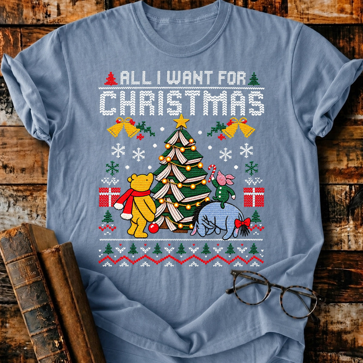 All I Want For Christmas Classic Pooh 1926 T-Shirt