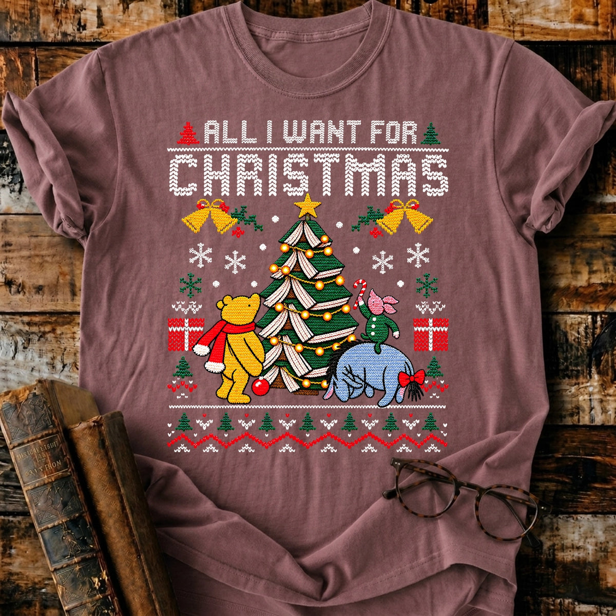 All I Want For Christmas Classic Pooh 1926 T-Shirt