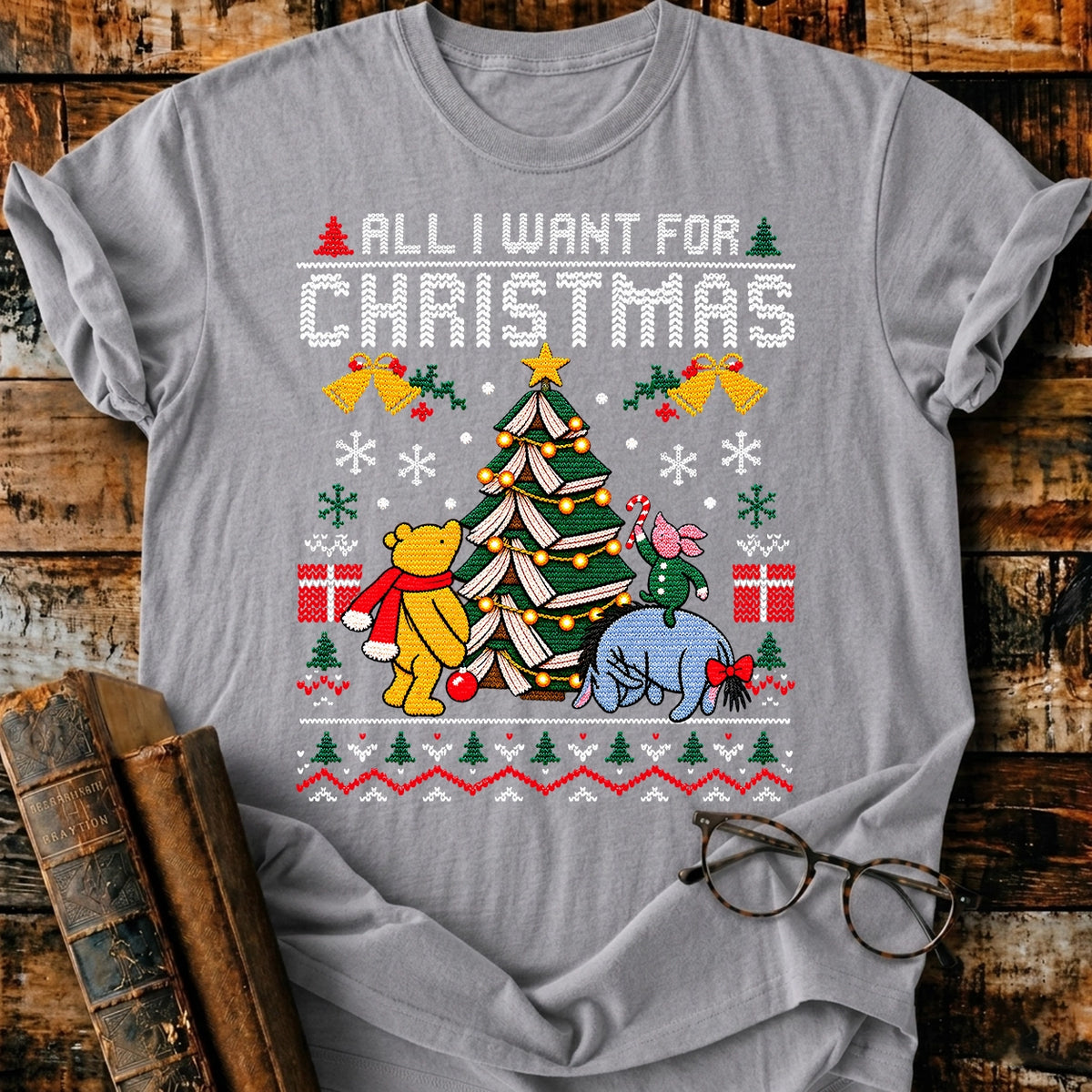 All I Want For Christmas Classic Pooh 1926 T-Shirt