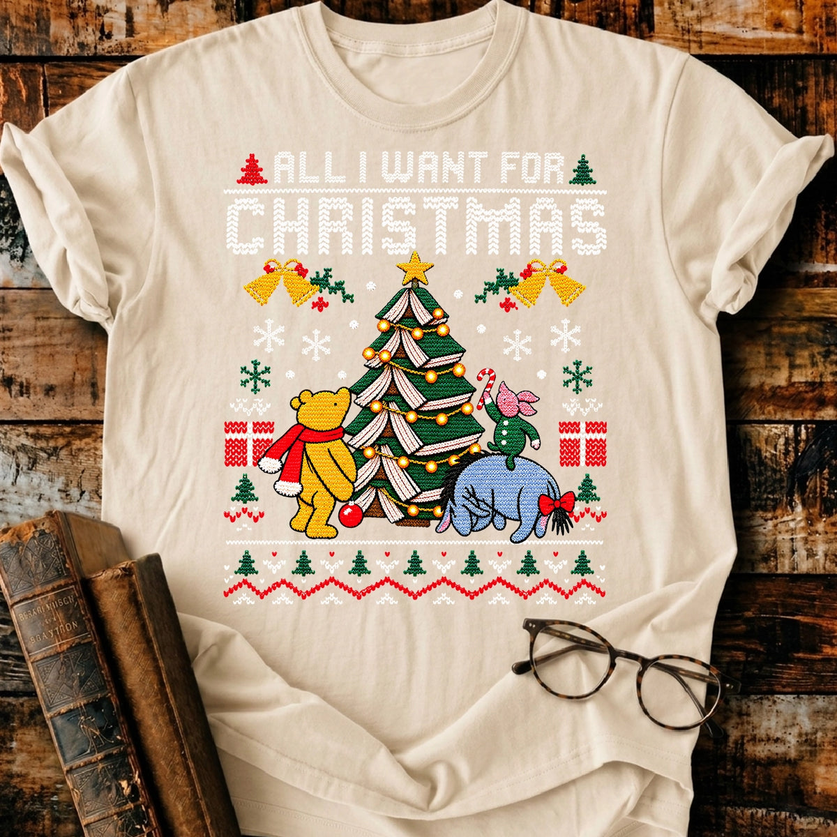 All I Want For Christmas Classic Pooh 1926 T-Shirt