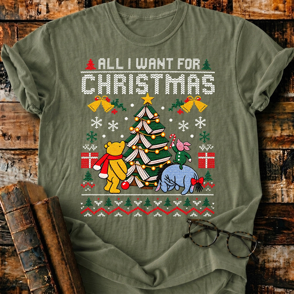 All I Want For Christmas Classic Pooh 1926 T-Shirt