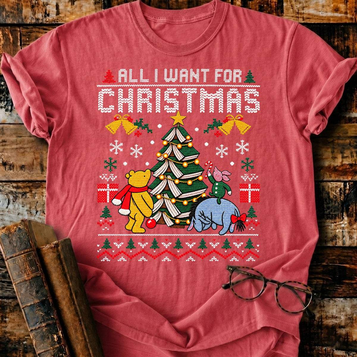 All I Want For Christmas Classic Pooh 1926 T-Shirt
