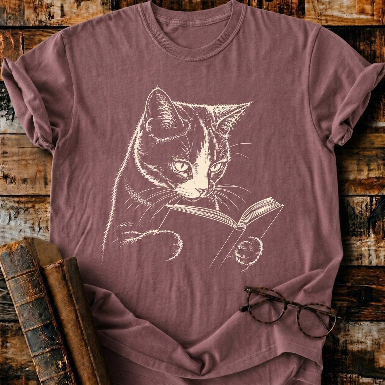 Calico Reading T-Shirt