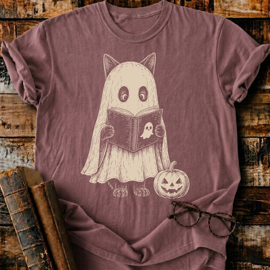 Cat Boo Reading T-Shirt