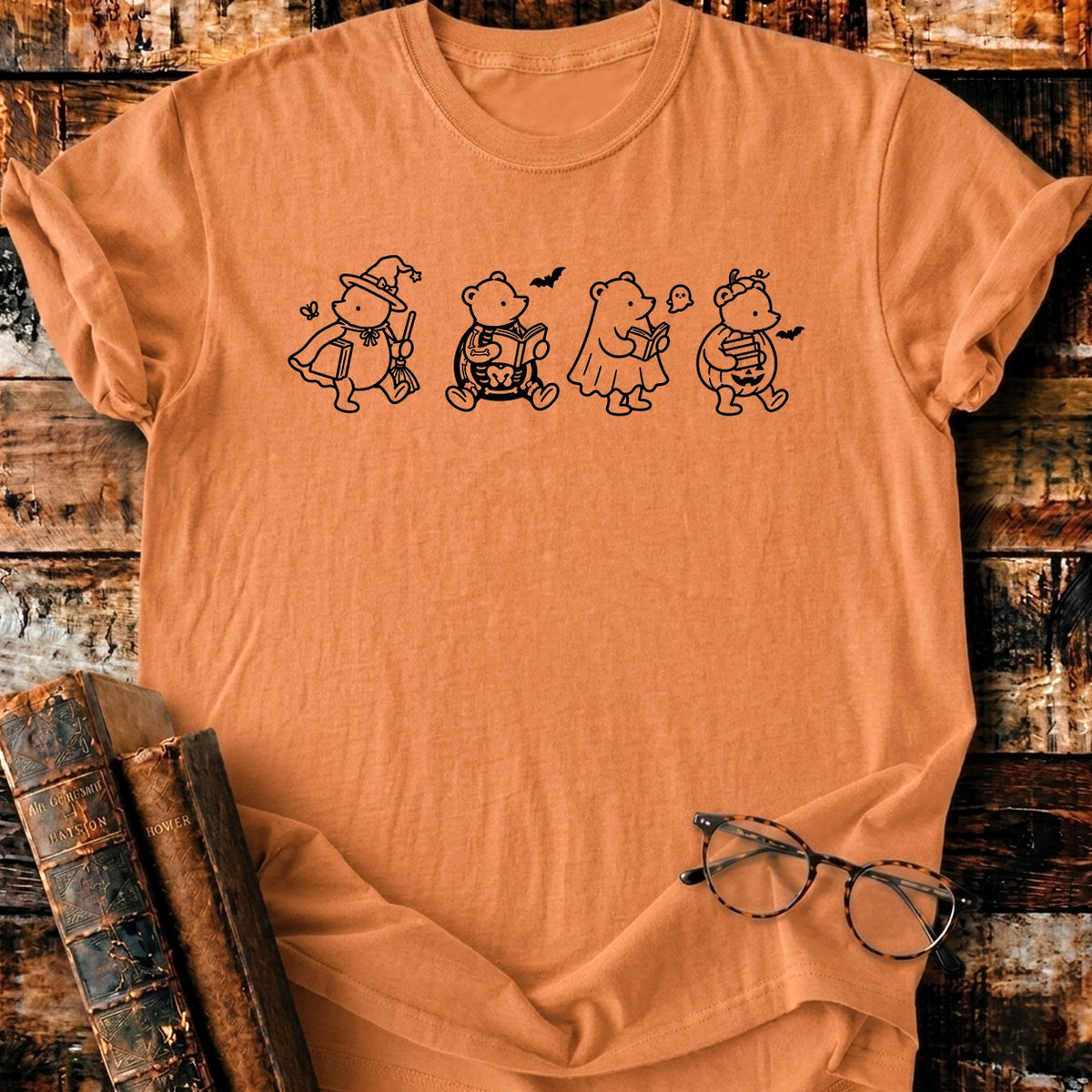 Spooky Bookish Pooh T-Shirt