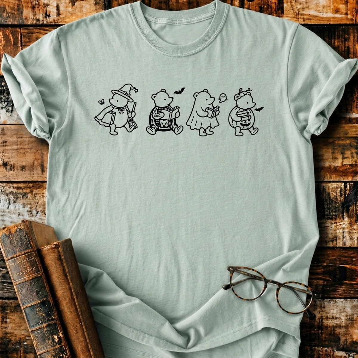 Spooky Bookish Pooh T-Shirt