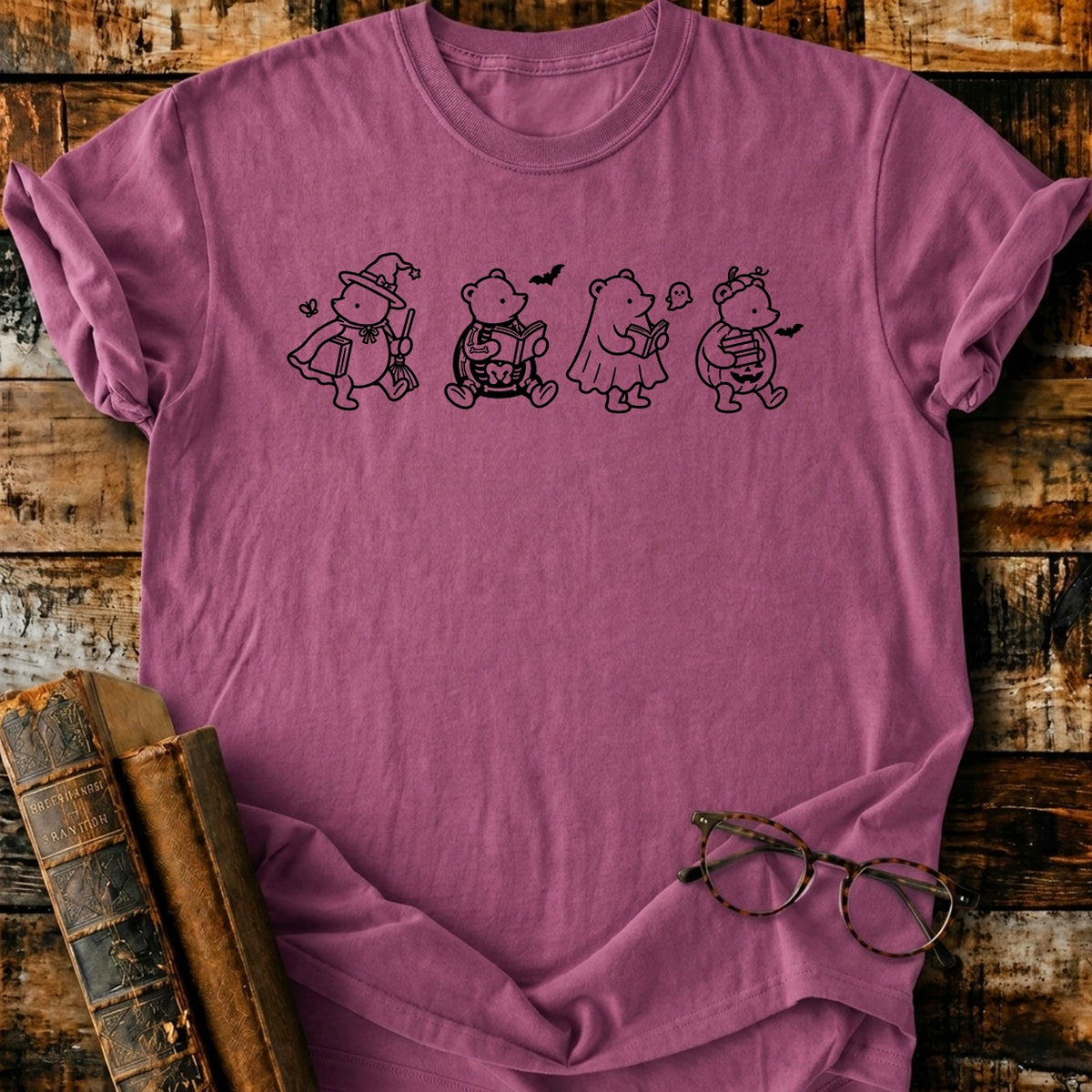 Spooky Bookish Pooh T-Shirt