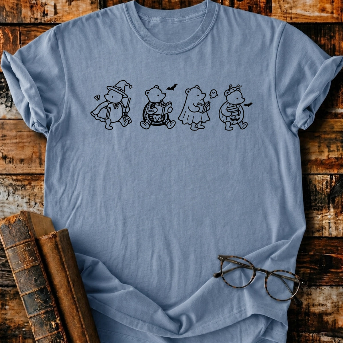 Spooky Bookish Pooh T-Shirt