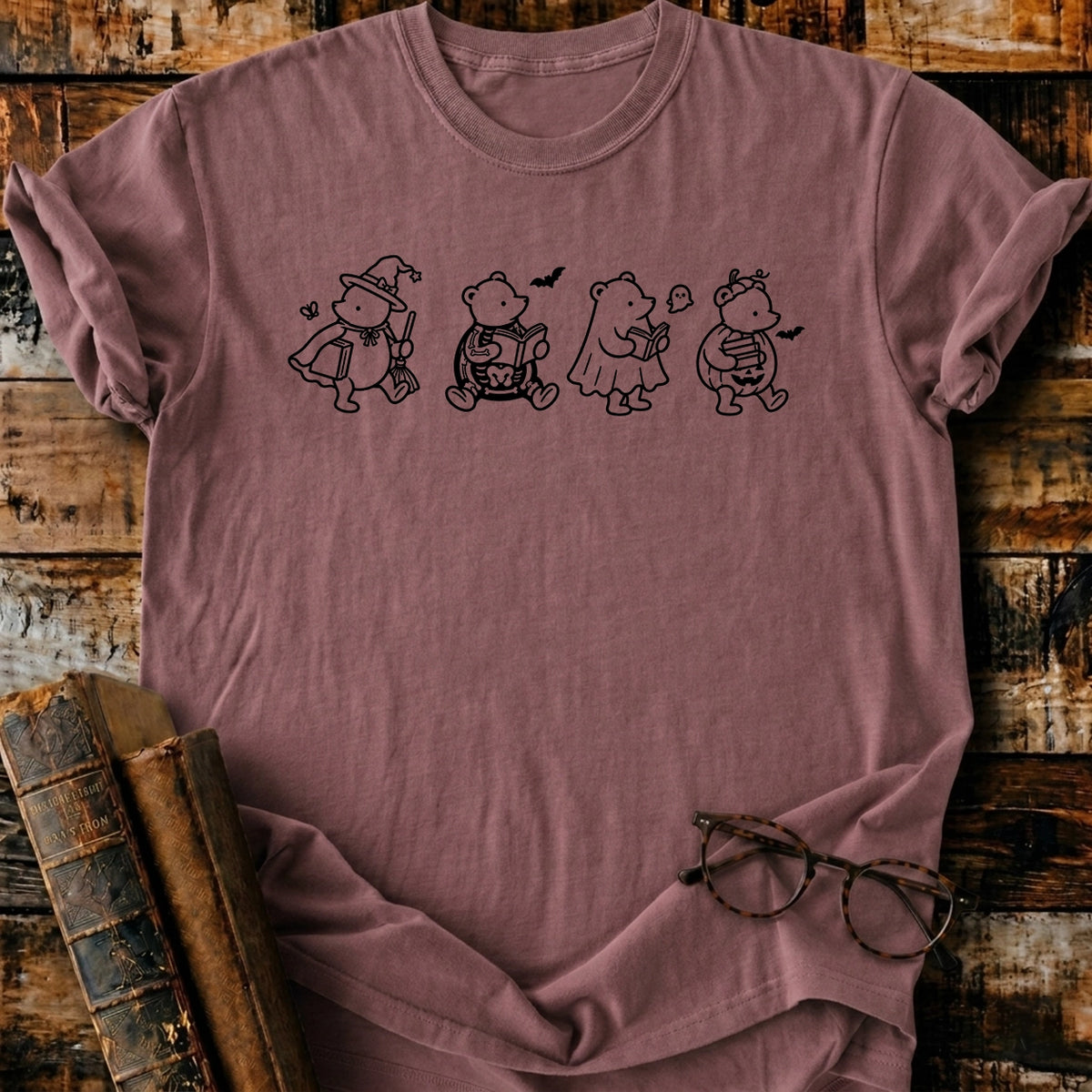 Spooky Bookish Pooh T-Shirt