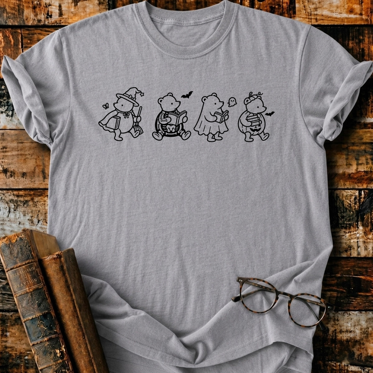 Spooky Bookish Pooh T-Shirt