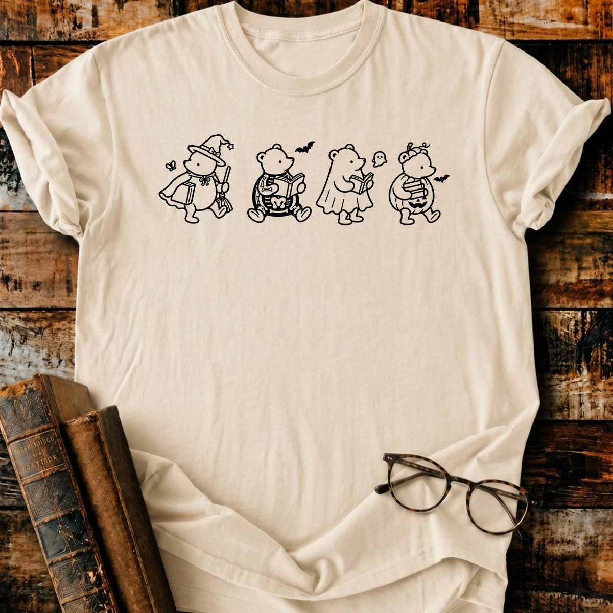 Spooky Bookish Pooh T-Shirt