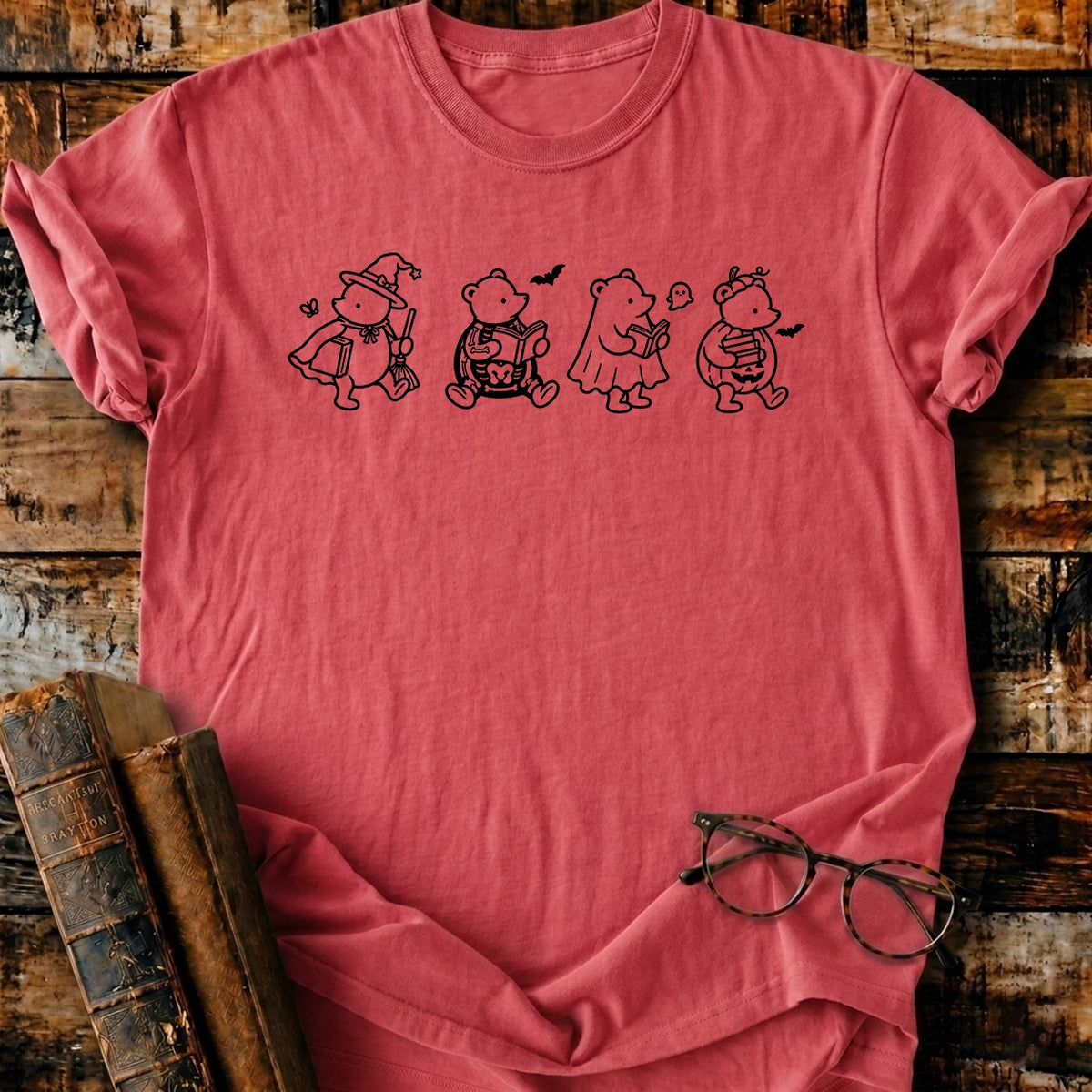 Spooky Bookish Pooh T-Shirt