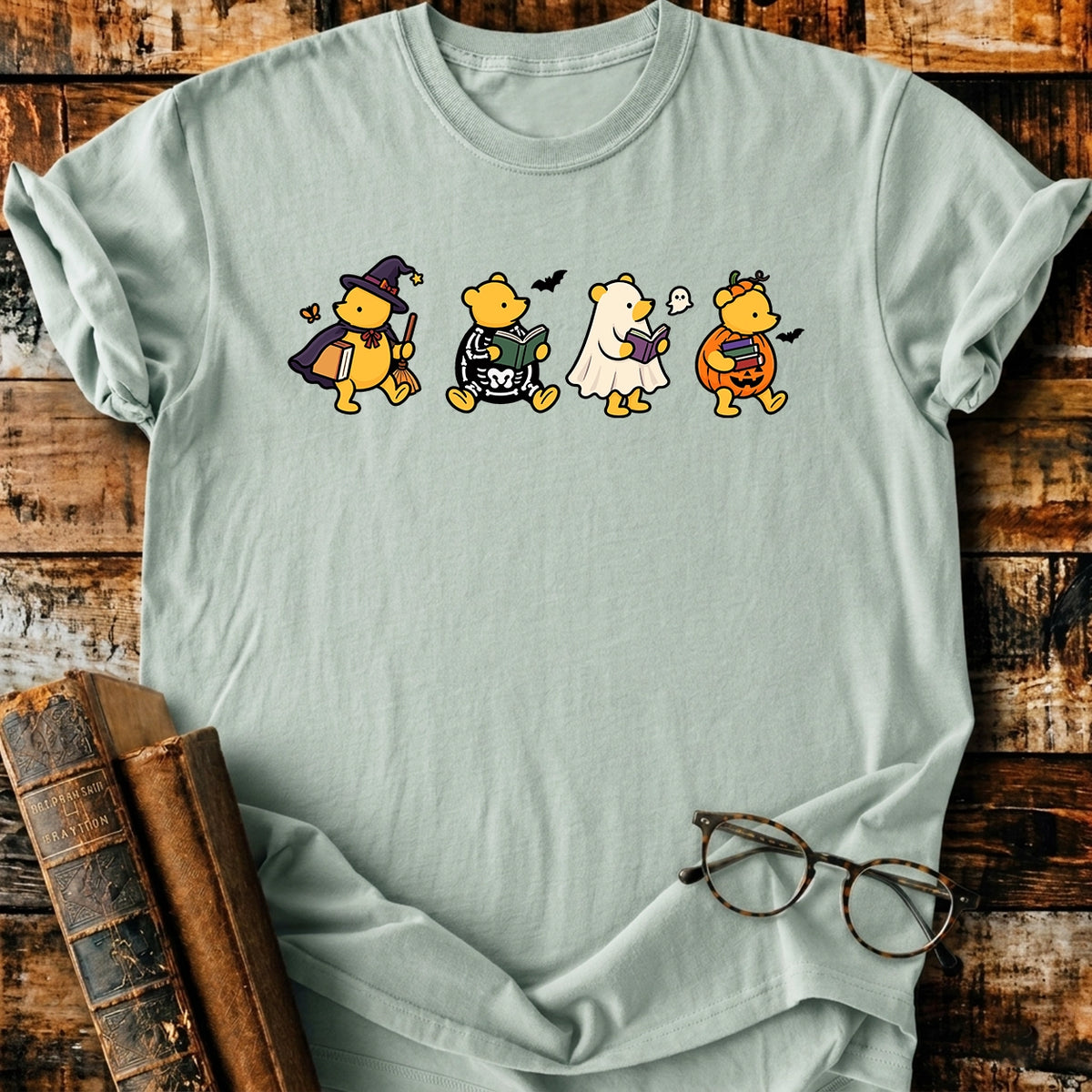 Spooky Bookish Pooh T-Shirt