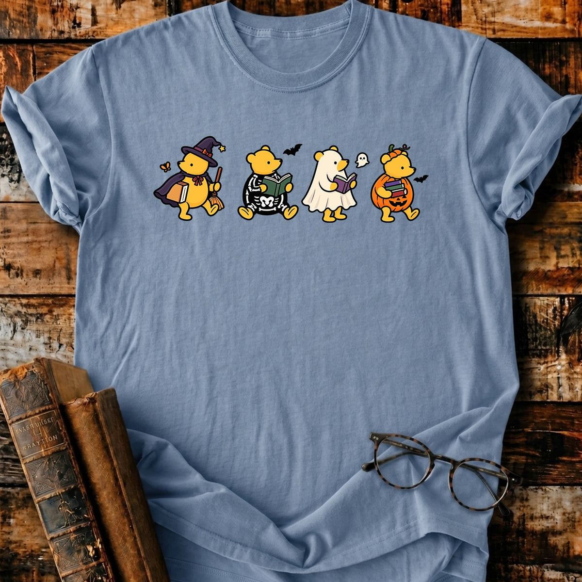 Spooky Bookish Pooh T-Shirt