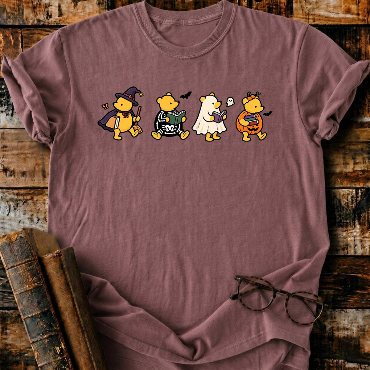 Spooky Bookish Pooh T-Shirt
