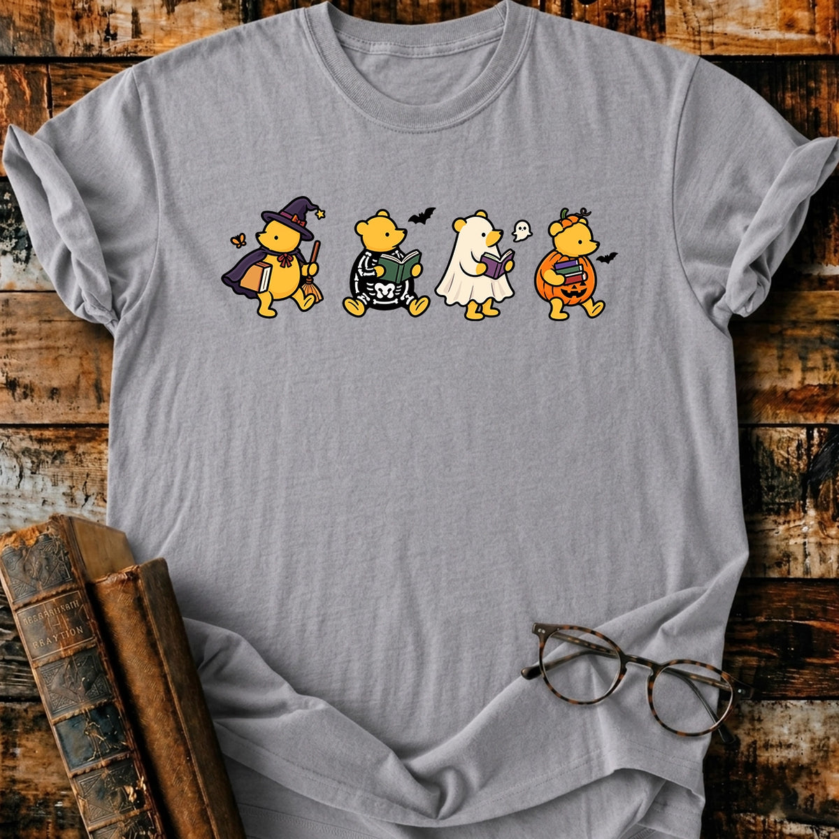 Spooky Bookish Pooh T-Shirt