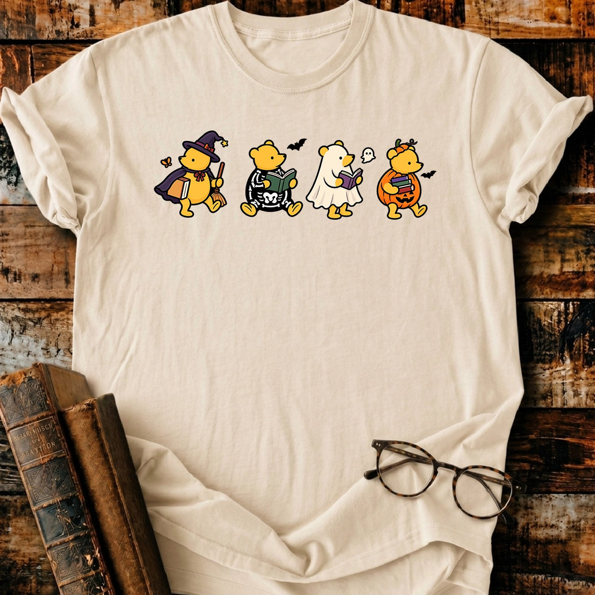 Spooky Bookish Pooh T-Shirt