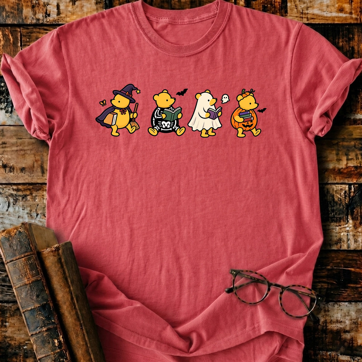Spooky Bookish Pooh T-Shirt