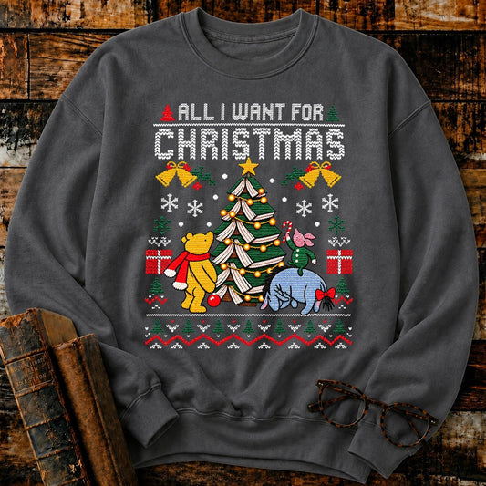 All I Want For Christmas Classic Pooh 1926 Sweatshirt - BookMuseClub