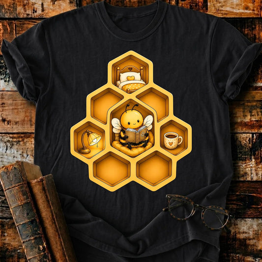 Bee Reading T-Shirt - BookMuseClub