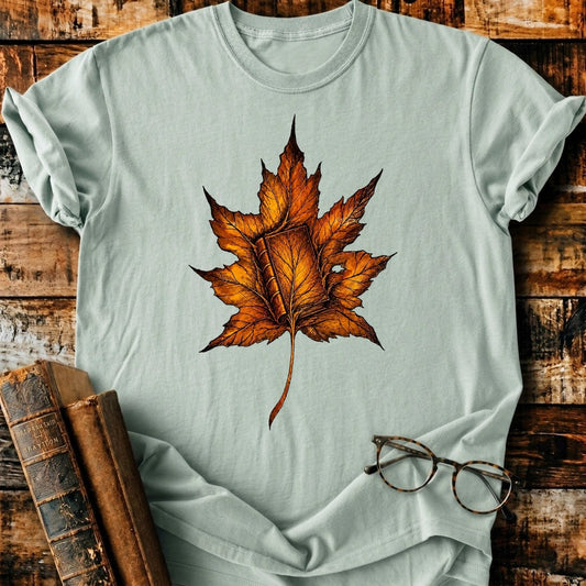 Book In A Leaf T-Shirt - BookMuseClub
