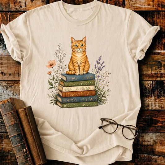 Books & Whiskers T-Shirt - BookMuseClub