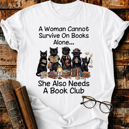Cannot Survive On Books T-Shirt - BookMuseClub