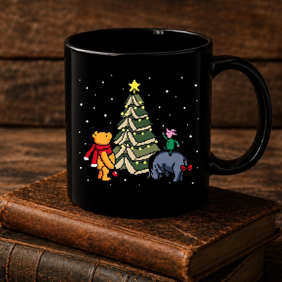 Christmas Of Pooh Bookish Pixel Mug - BookMuseClub
