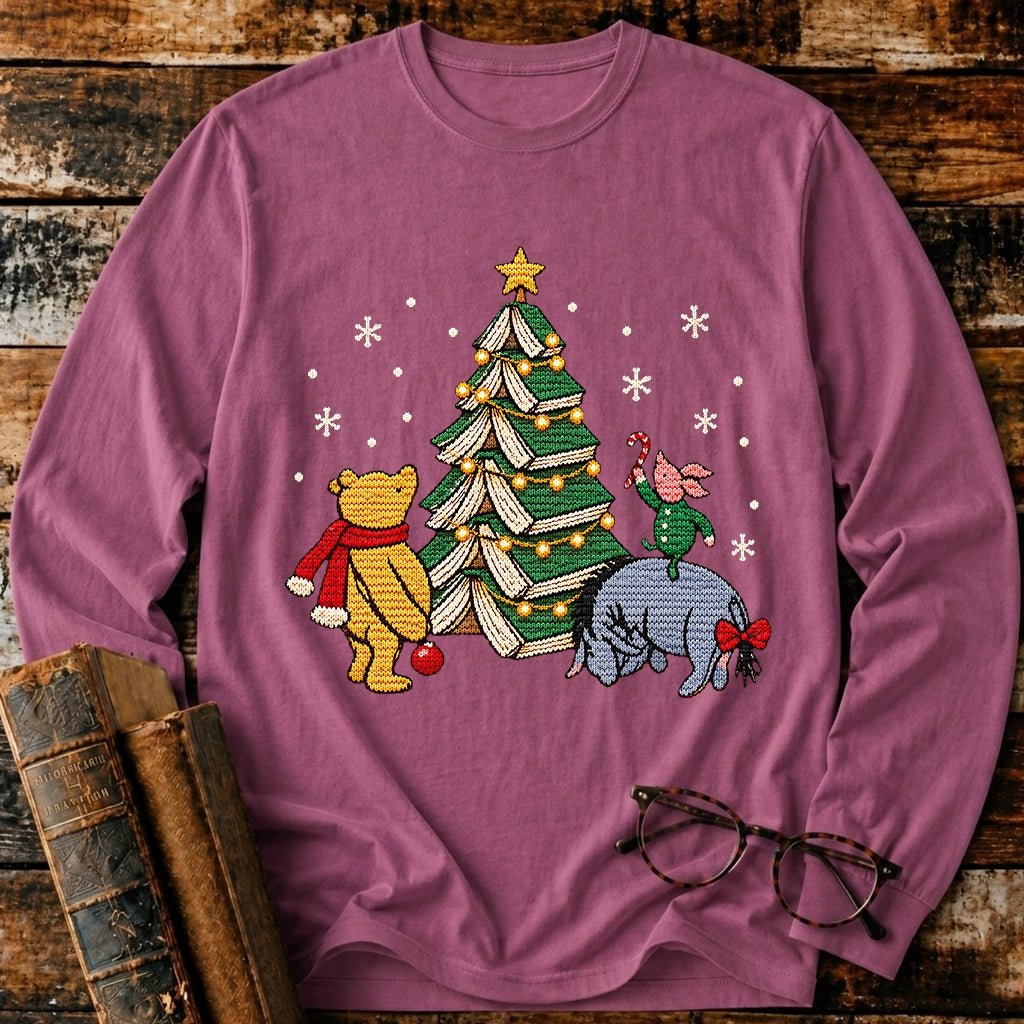Christmas Of Pooh Bookish Ugly Long Sleeve T-Shirt - BookMuseClub
