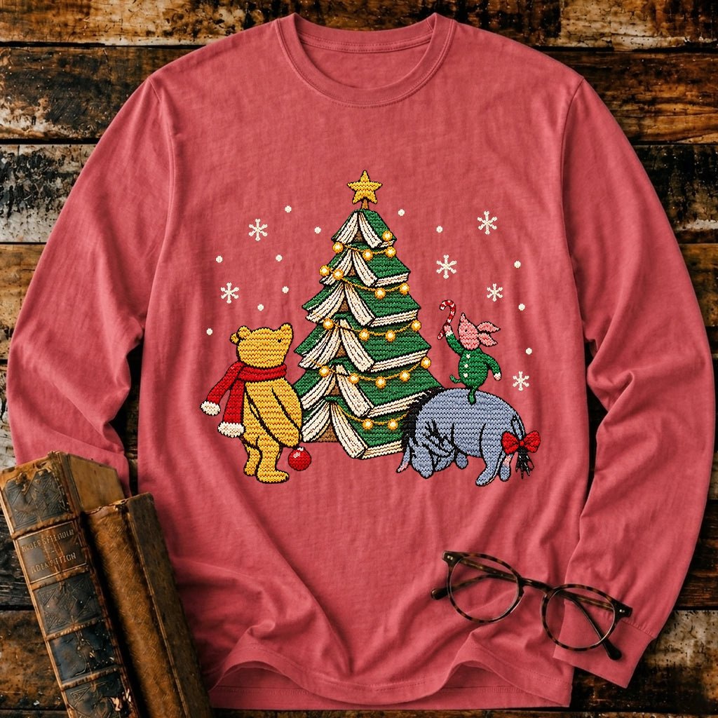 Christmas Of Pooh Bookish Ugly Long Sleeve T-Shirt - BookMuseClub
