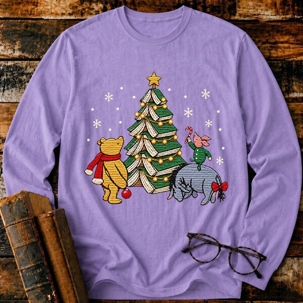 Christmas Of Pooh Bookish Ugly Long Sleeve T-Shirt - BookMuseClub
