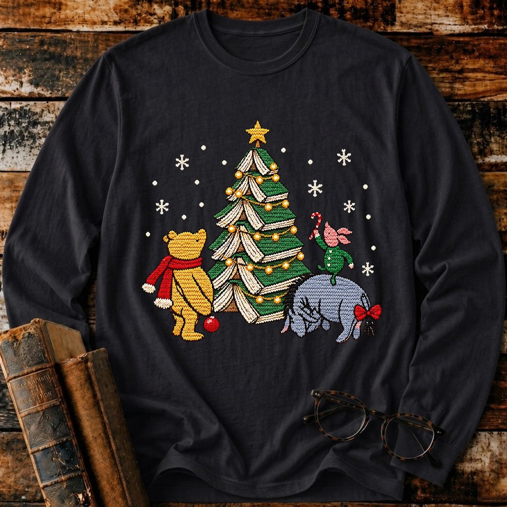 Christmas Of Pooh Bookish Ugly Long Sleeve T-Shirt - BookMuseClub