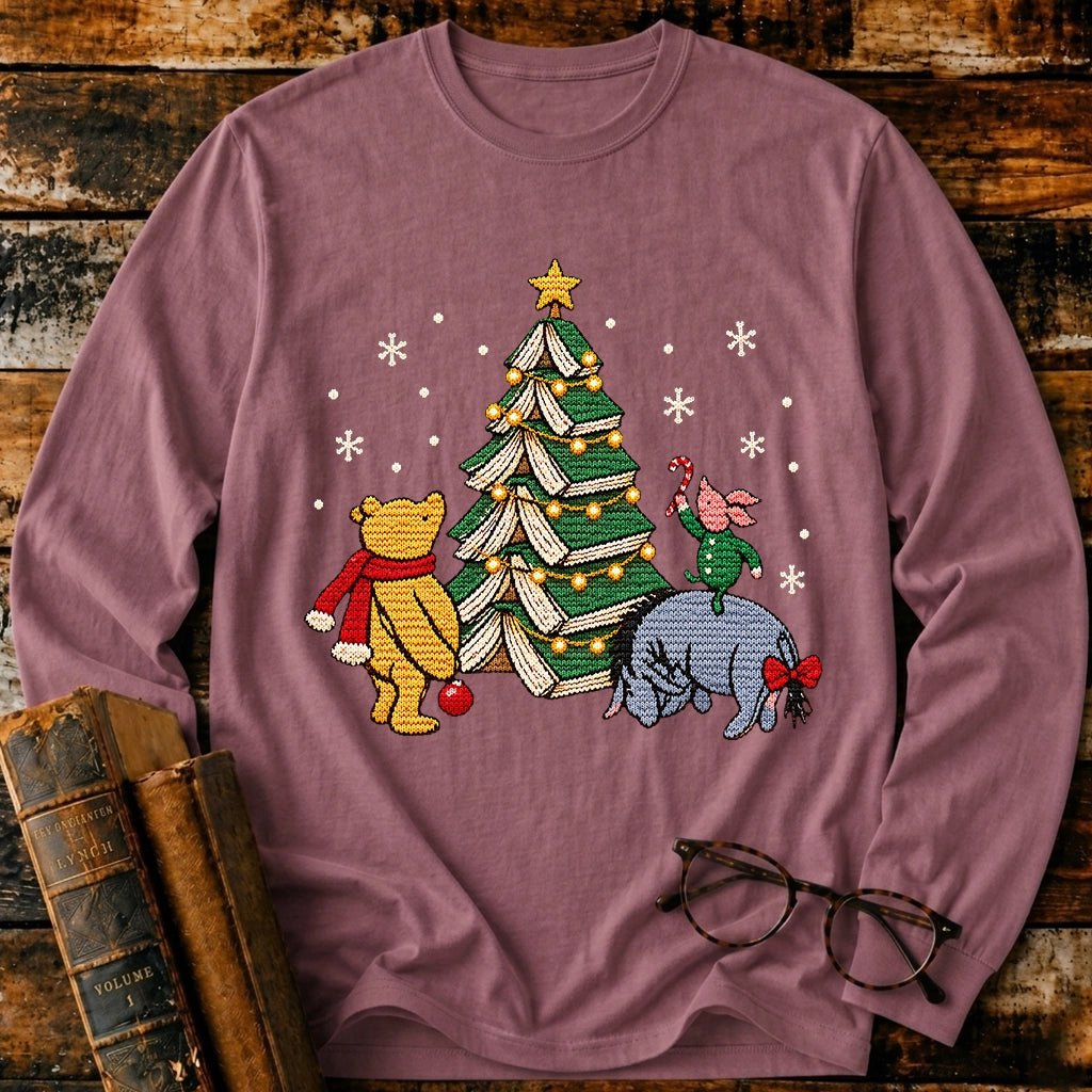 Christmas Of Pooh Bookish Ugly Long Sleeve T-Shirt - BookMuseClub