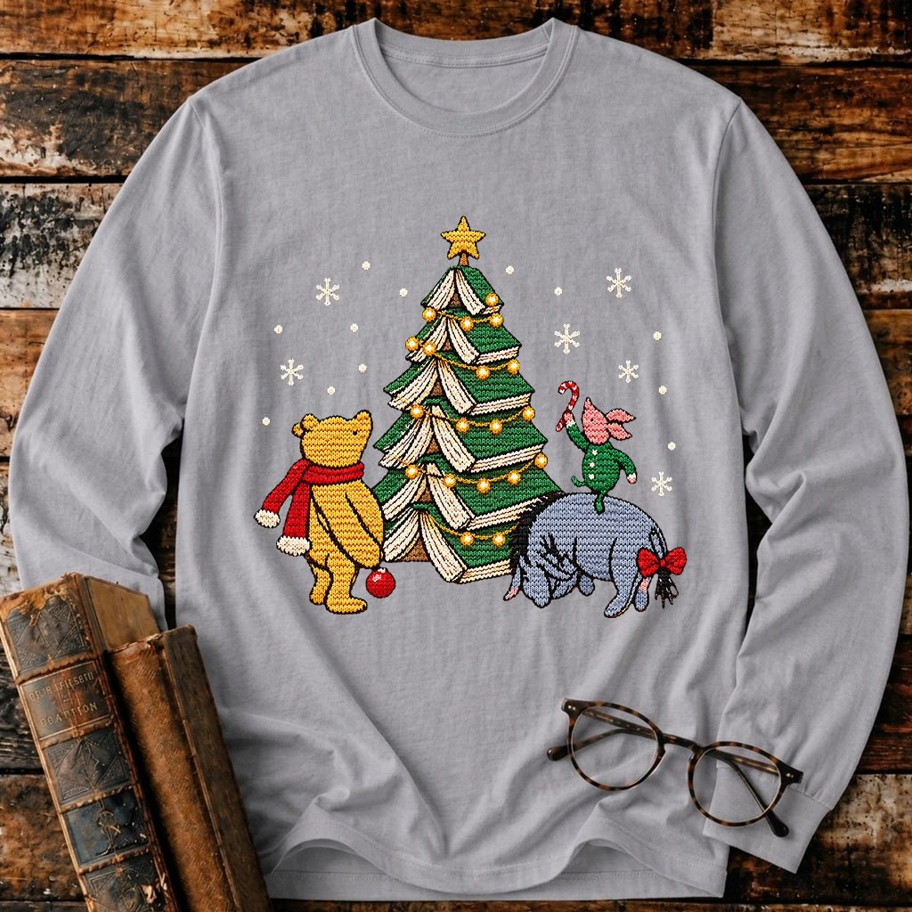 Christmas Of Pooh Bookish Ugly Long Sleeve T-Shirt - BookMuseClub