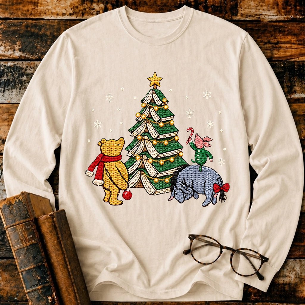 Christmas Of Pooh Bookish Ugly Long Sleeve T-Shirt - BookMuseClub