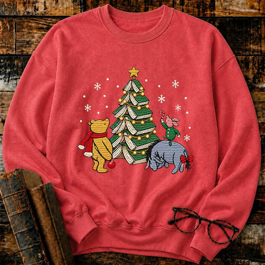 Christmas Of Pooh Bookish Ugly Sweatshirt - BookMuseClub