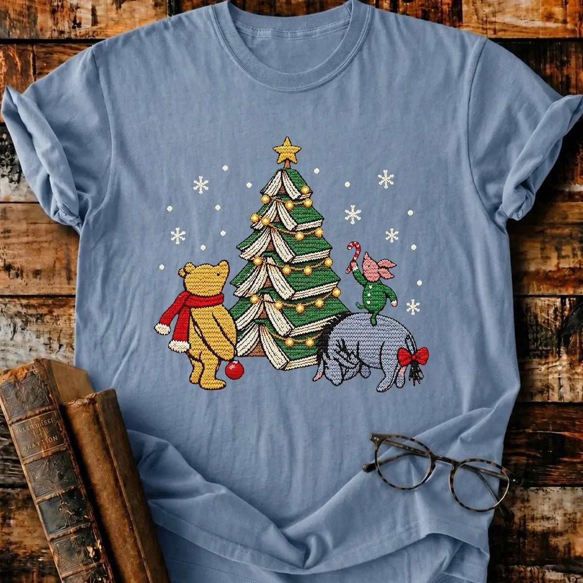Christmas Of Pooh Ugly T-Shirt - BookMuseClub