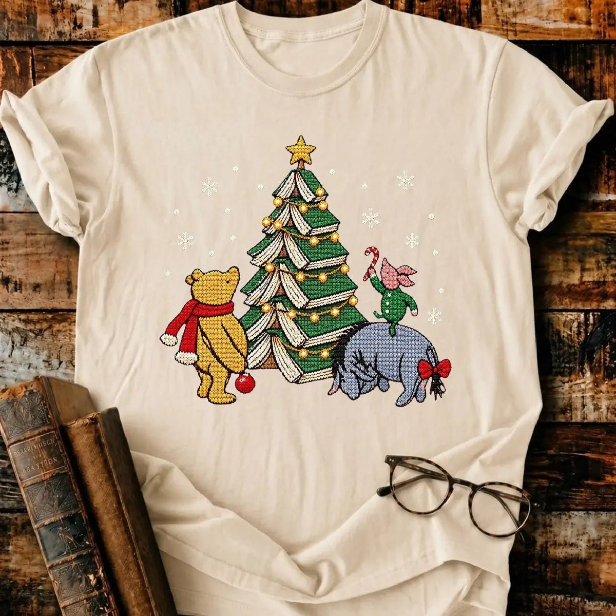 Christmas Of Pooh Ugly T-Shirt - BookMuseClub