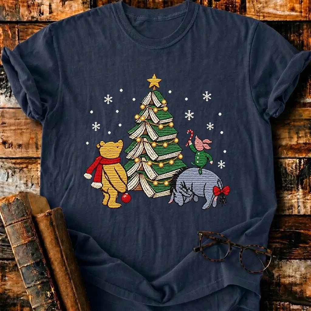 Christmas Of Pooh Ugly T-Shirt - BookMuseClub