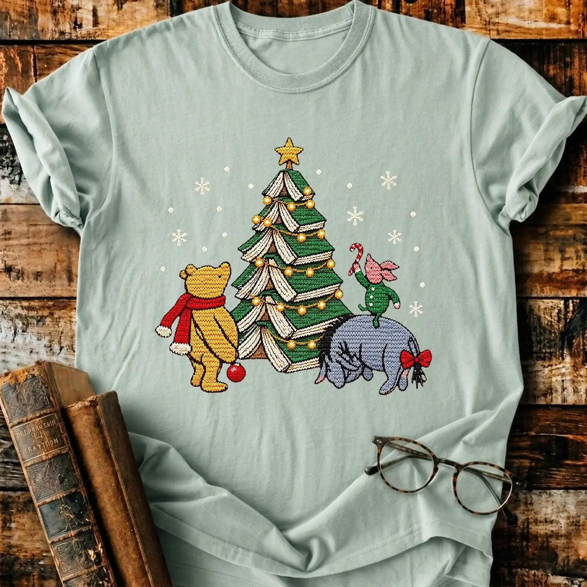 Christmas Of Pooh Ugly T-Shirt - BookMuseClub