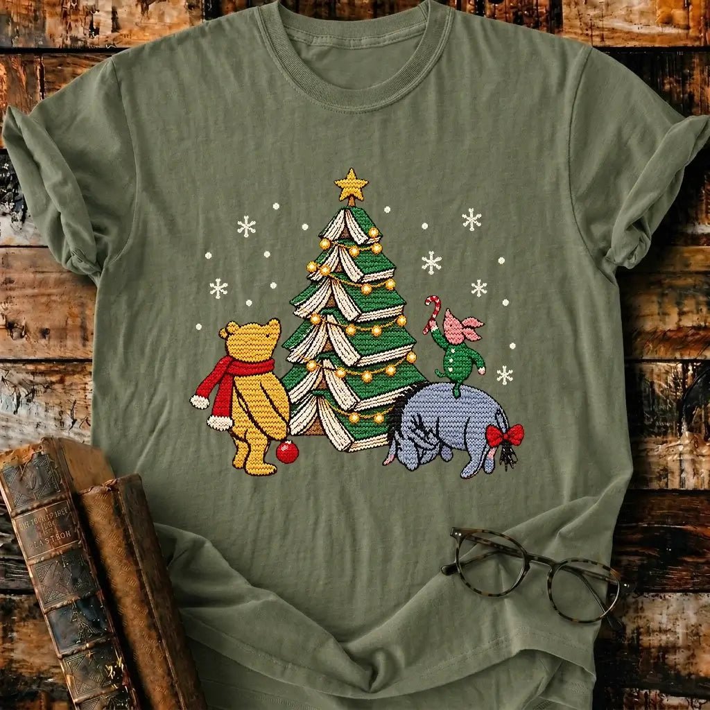 Christmas Of Pooh Ugly T-Shirt - BookMuseClub